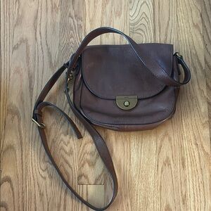 Fossil Brown Leather Crossbody Bag